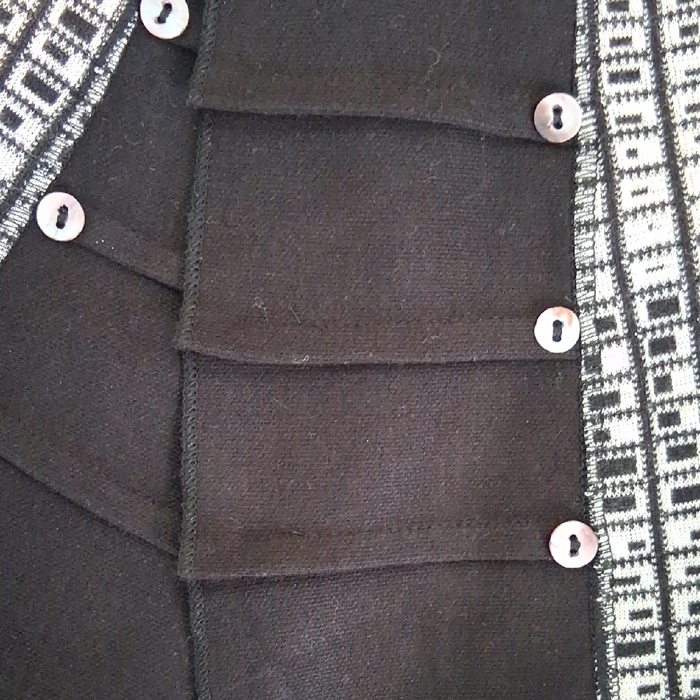 NEW! Parsley & Sage XL  Black and White Patterned Long Sweater / Cardigan 4122 - Picture 7 of 8